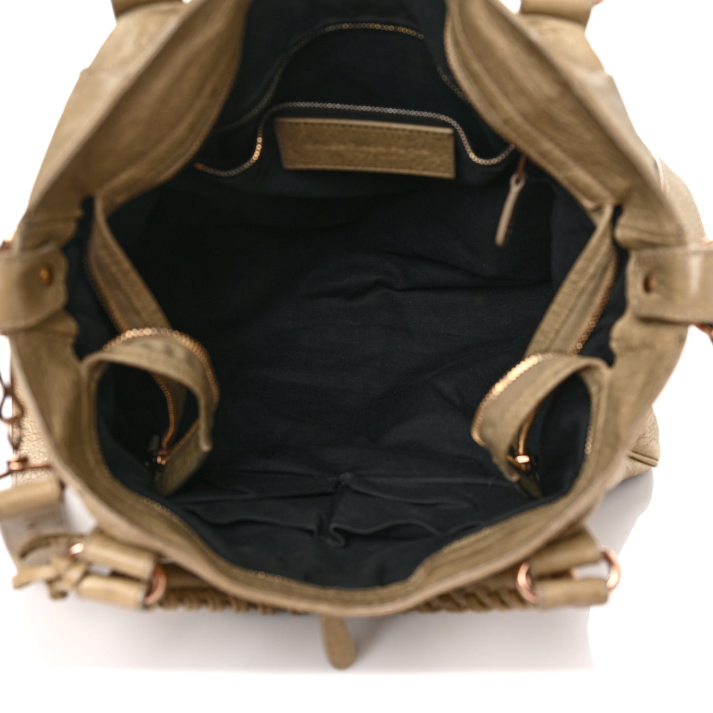 Agneau Giant 12 Rose Gold Hardware Velo Latte Beige