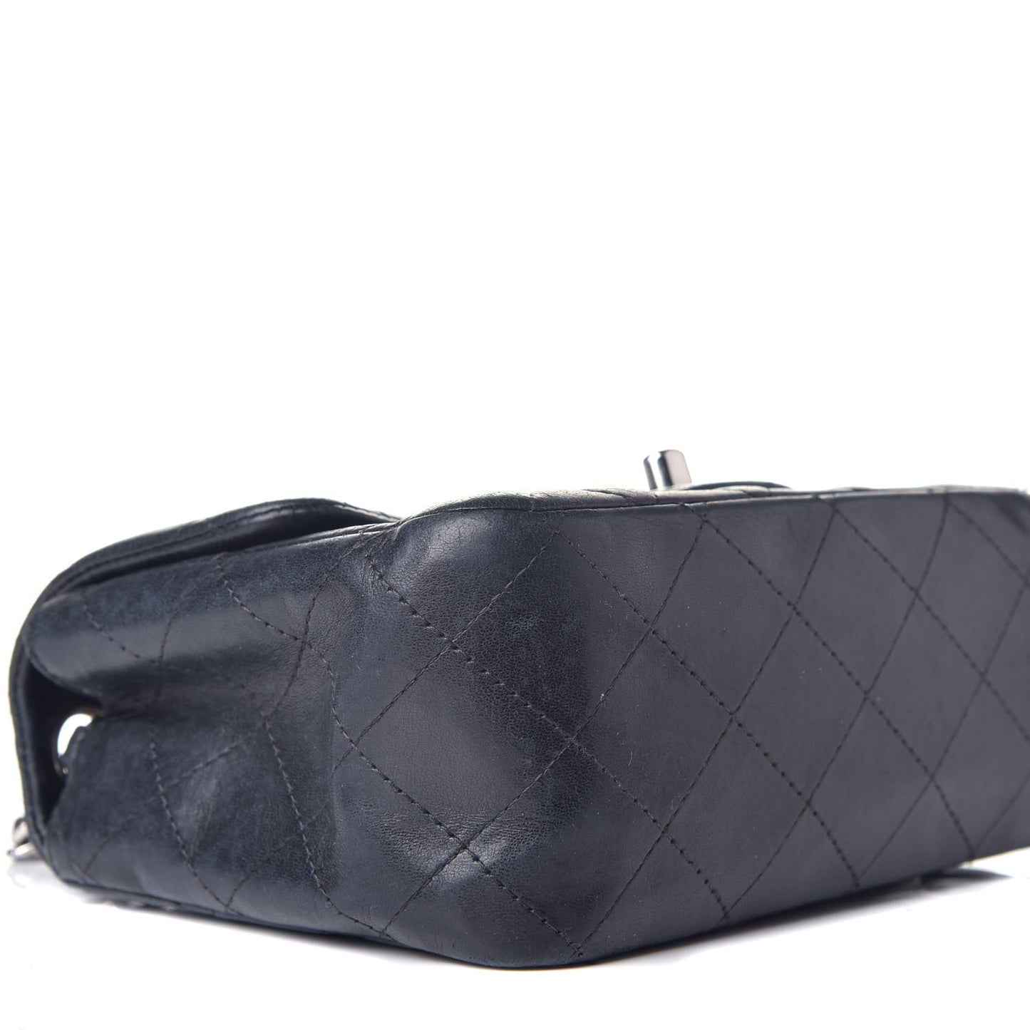 Lambskin Quilted Mini Square Flap Black