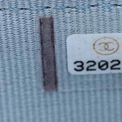 Chanel Caviar Quilted Flap Card Holder Wallet Light Blue 8 of 9