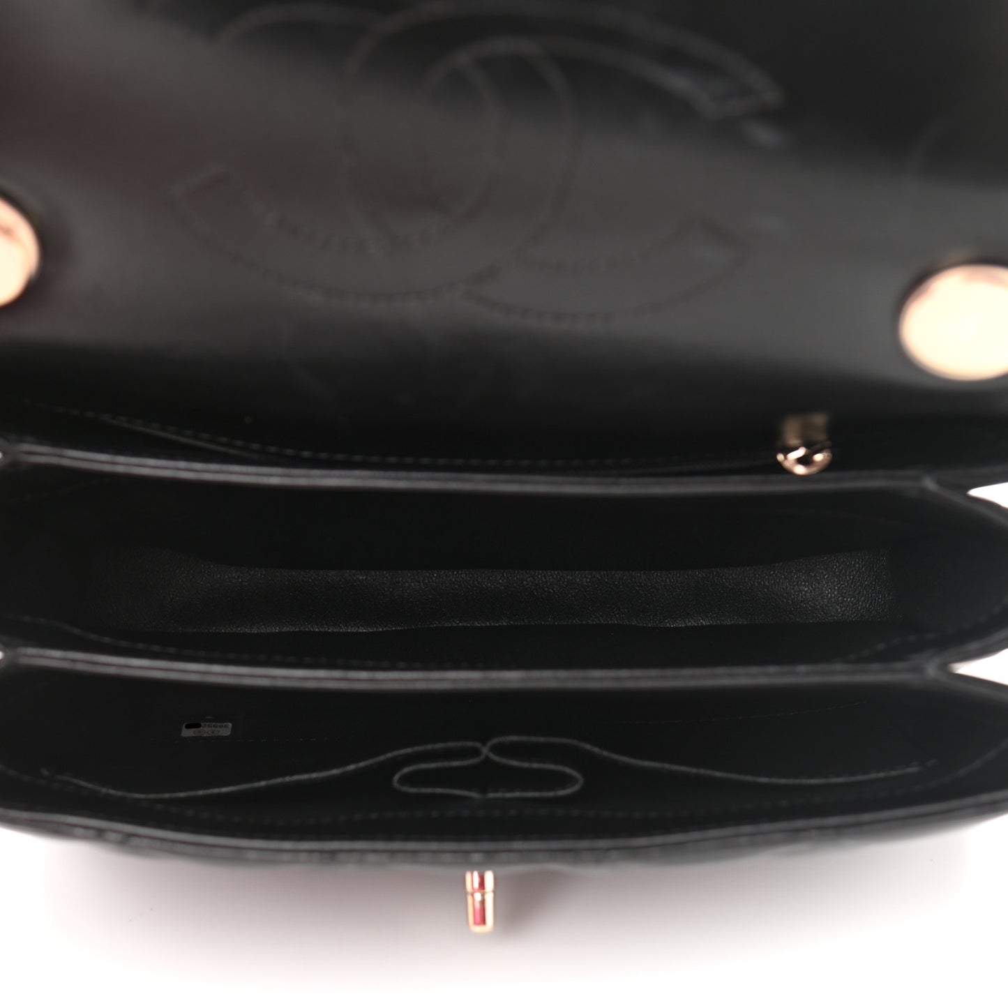 Lambskin Quilted Small Trendy CC Dual Handle Flap Bag Black
