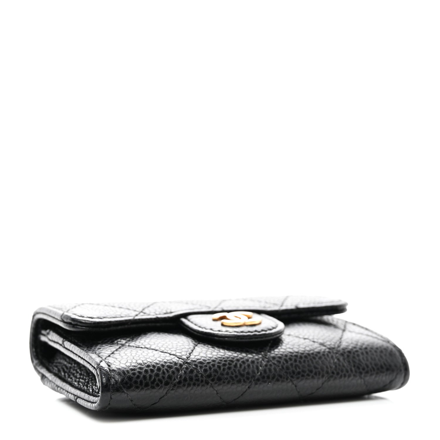 Chanel Caviar Quilted Flap Card Holder Wallet Black 4 of 9