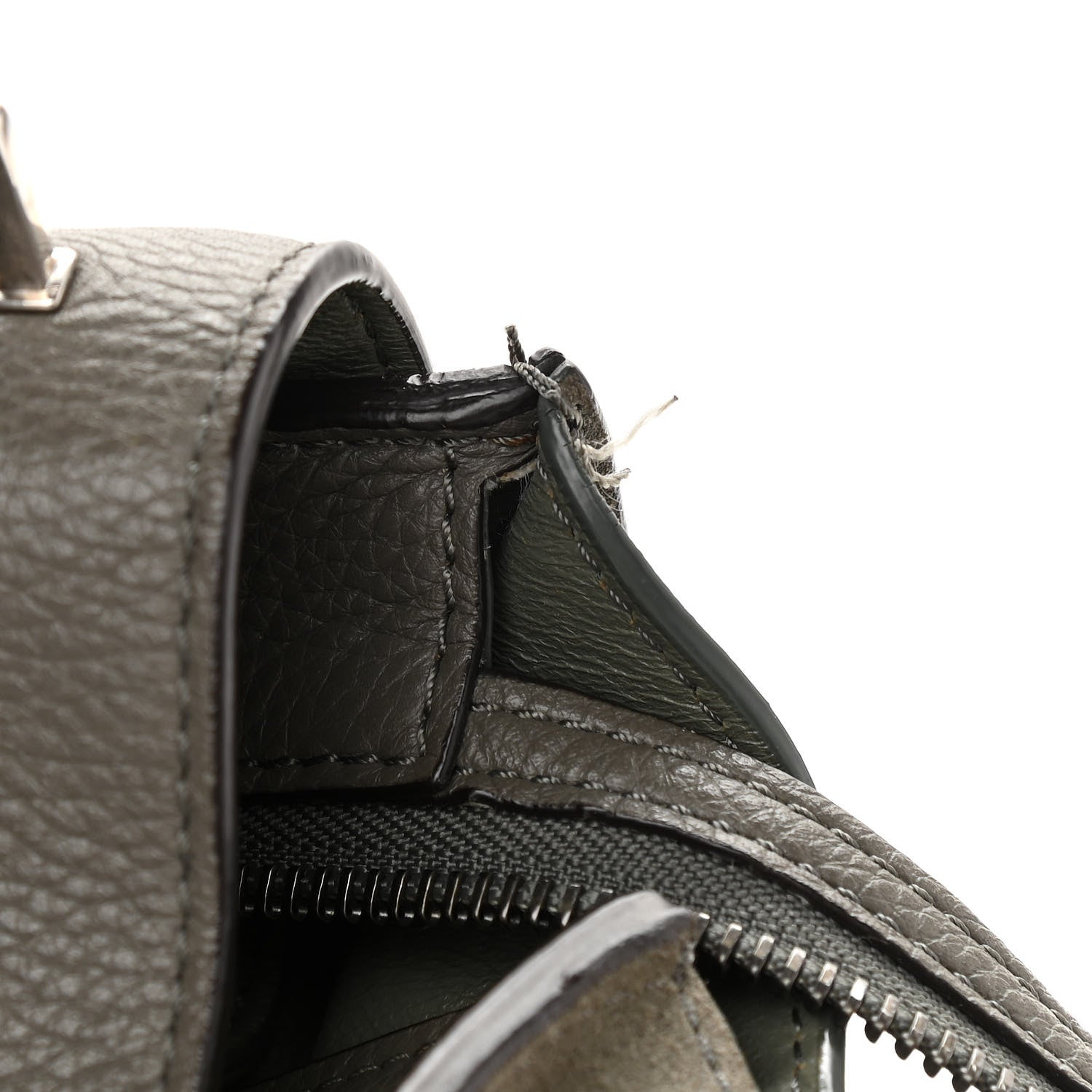 Celine Calfskin Suede Large Trapeze Grey 15 of 18