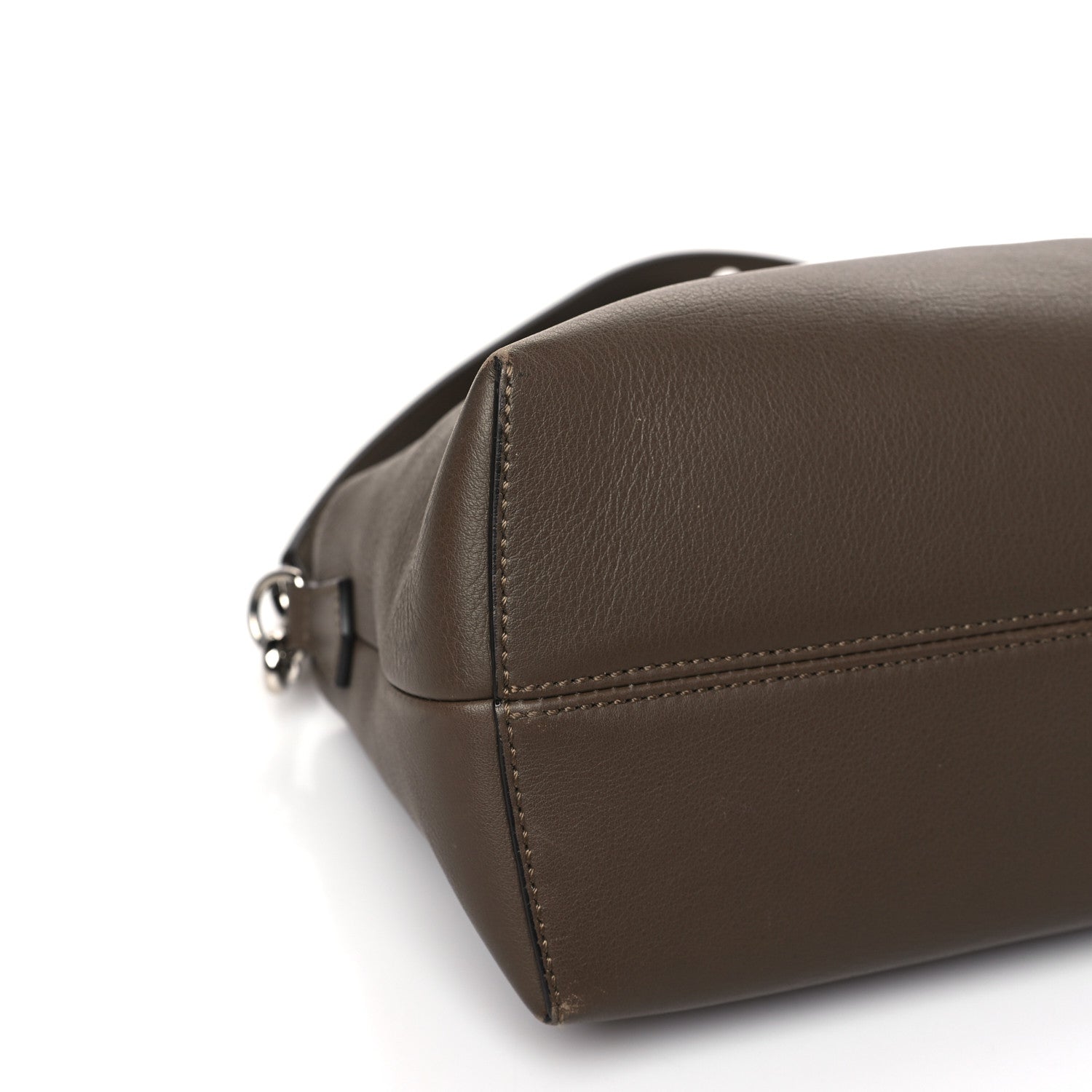 Fendi Vitello Dolce Bi-Color FF 1974 Embossed Medium By The Way Boston Bag Maya Black 8 of 9