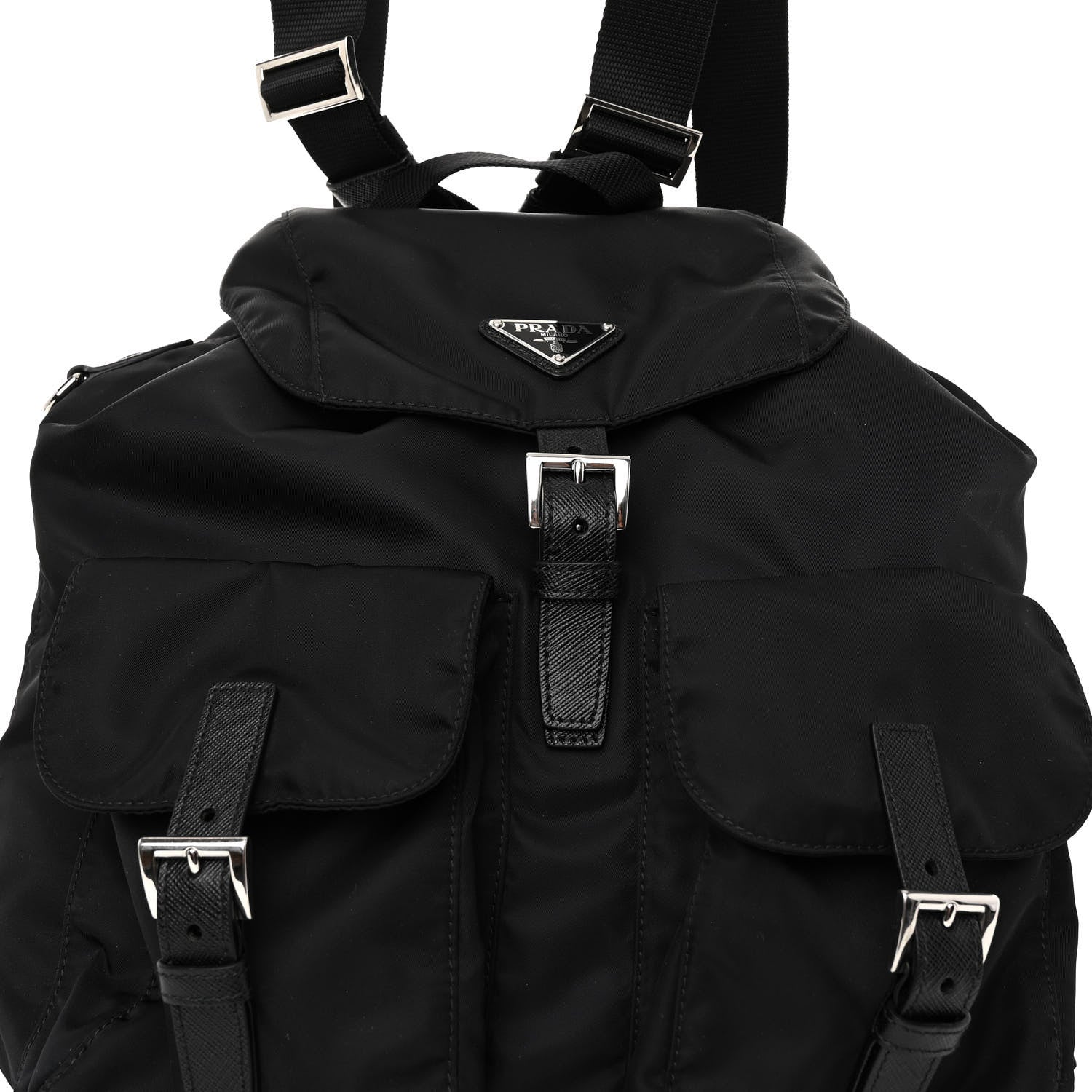 Prada Re-Nylon Saffiano Medium Backpack Black 9 of 11