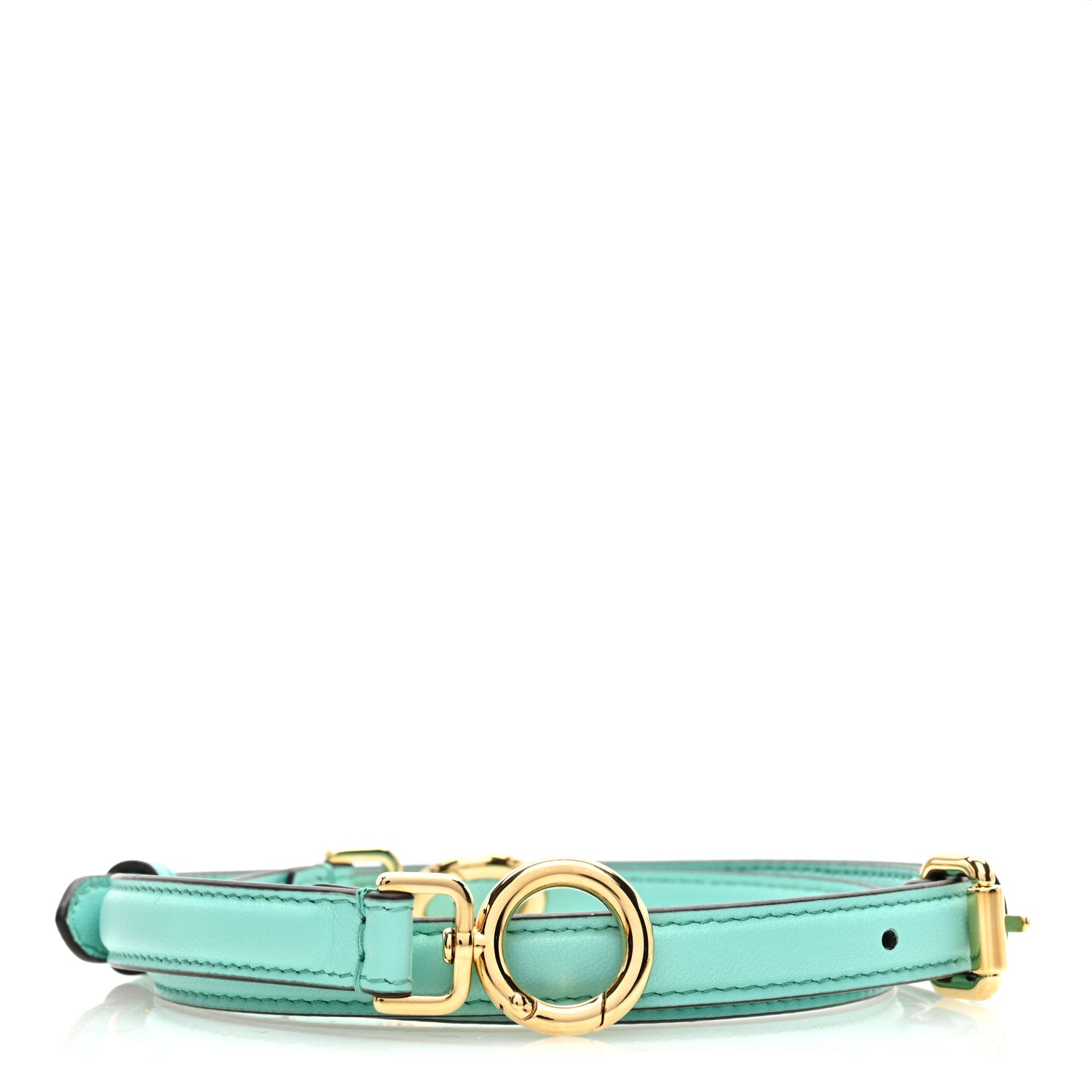 Fendi Calfskin Adjustable Peekaboo Strap Spring Turquoise 1 of 3