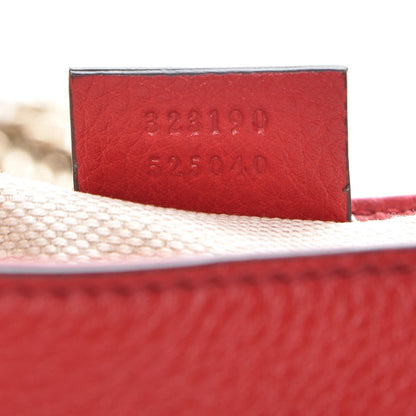 Gucci Pebbled Calfskin Small Soho Flap Crossbody Red 7 of 8