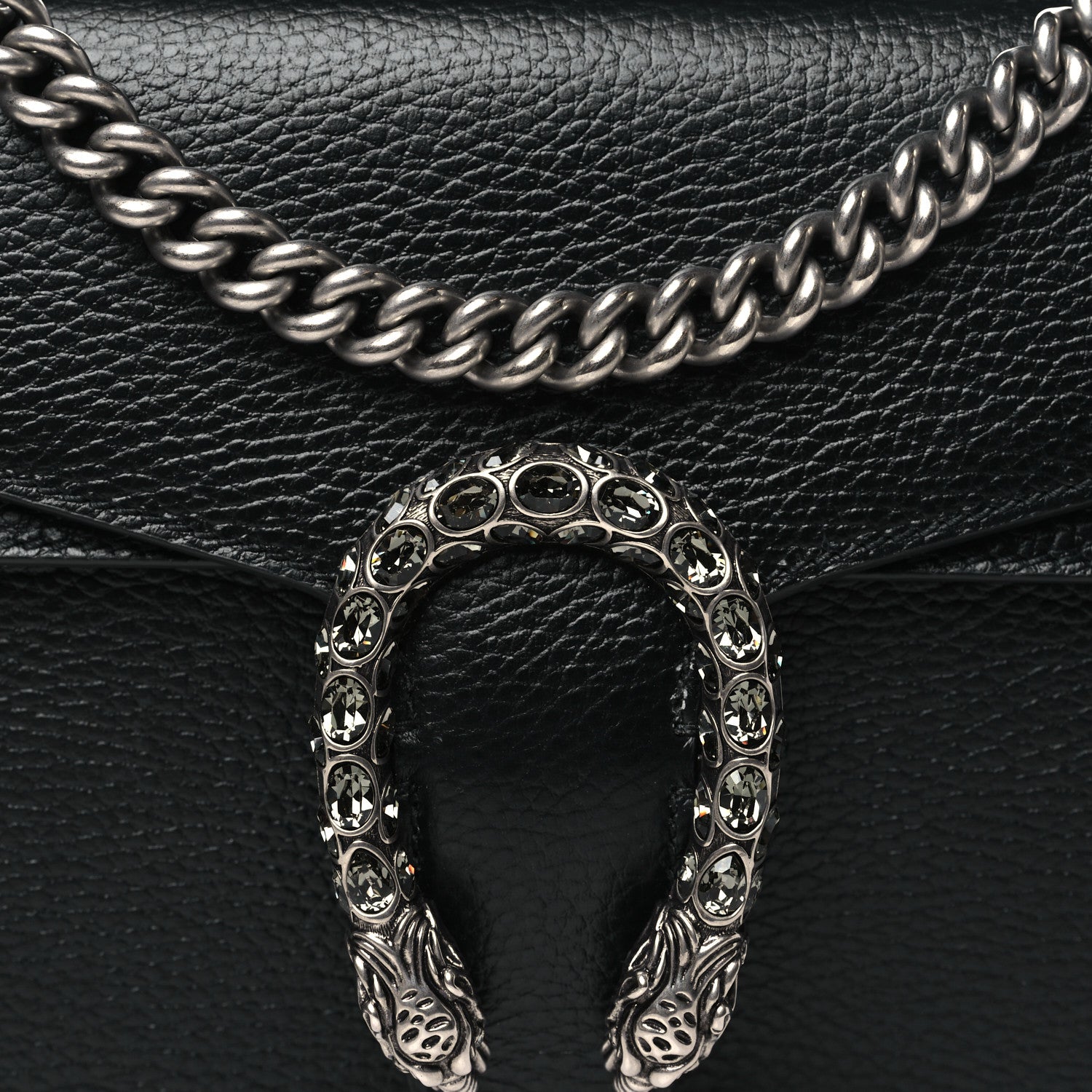 Gucci Pebbled Calfskin Small Dionysus Shoulder Bag Black 8 of 10