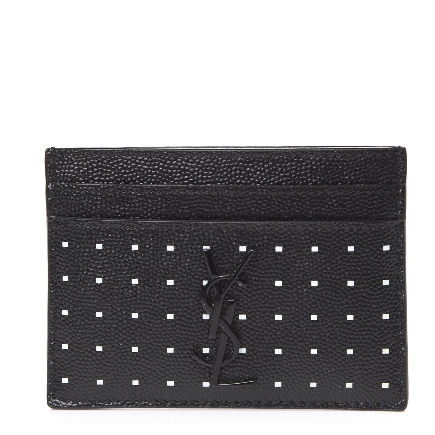 Grain De Poudre Geo Print Monogram Credit Card Case Black White