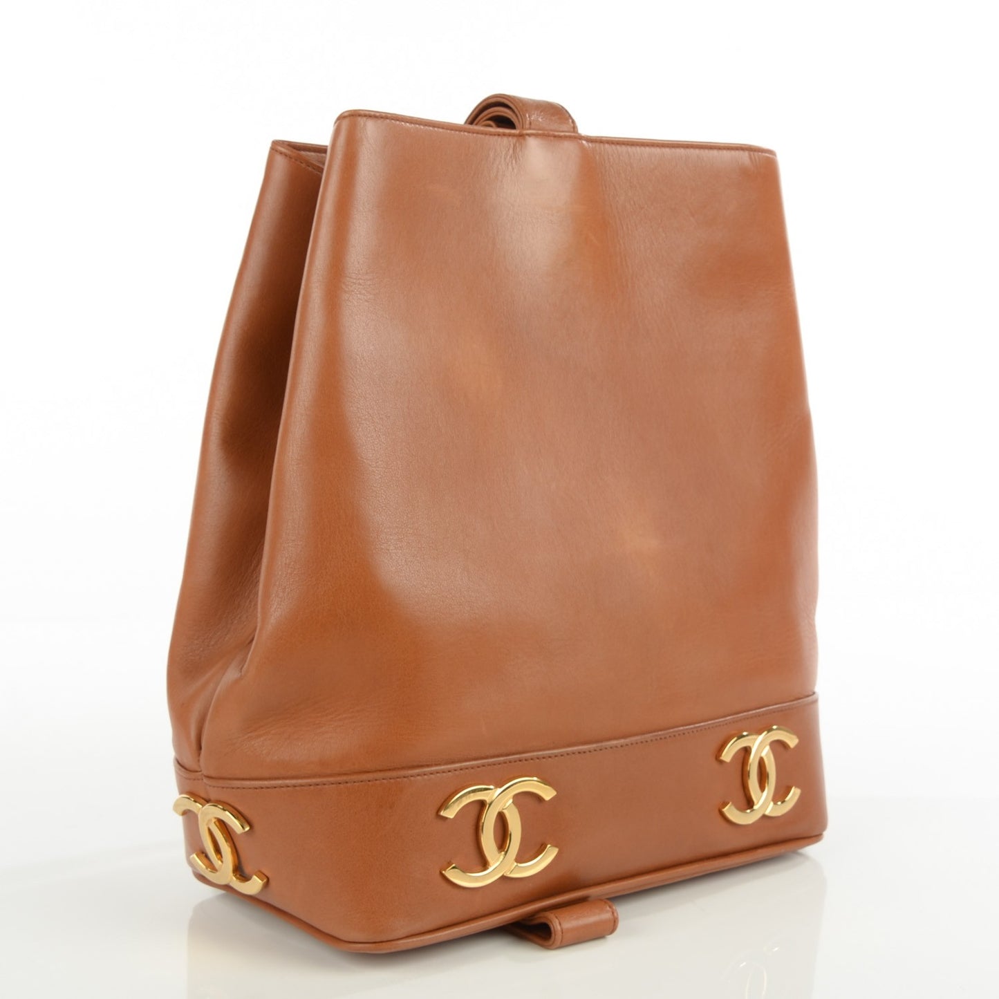 Lambskin CC Shoulder Bag Light Brown