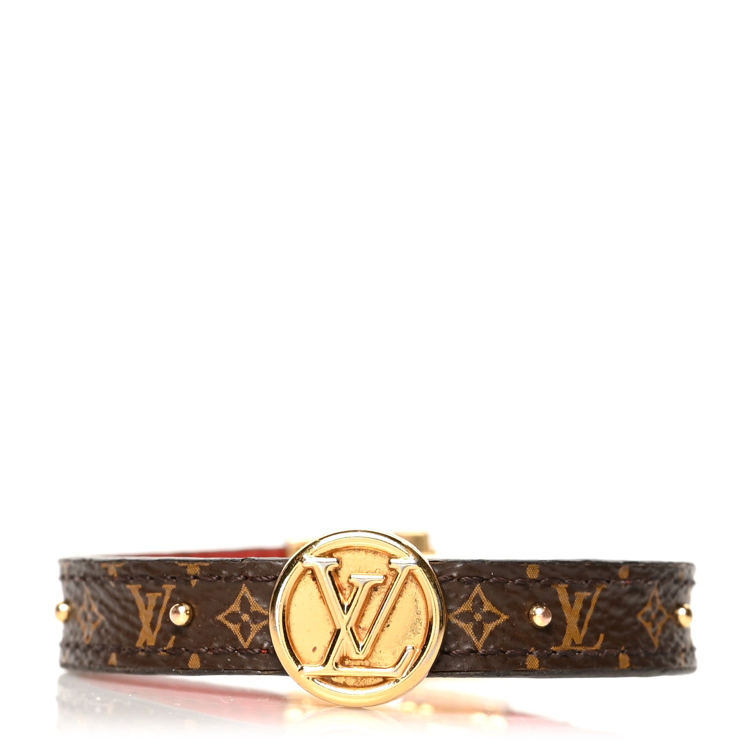 Louis Vuitton Monogram LV Circle Reversible Bracelet 17 Black 1 of 6