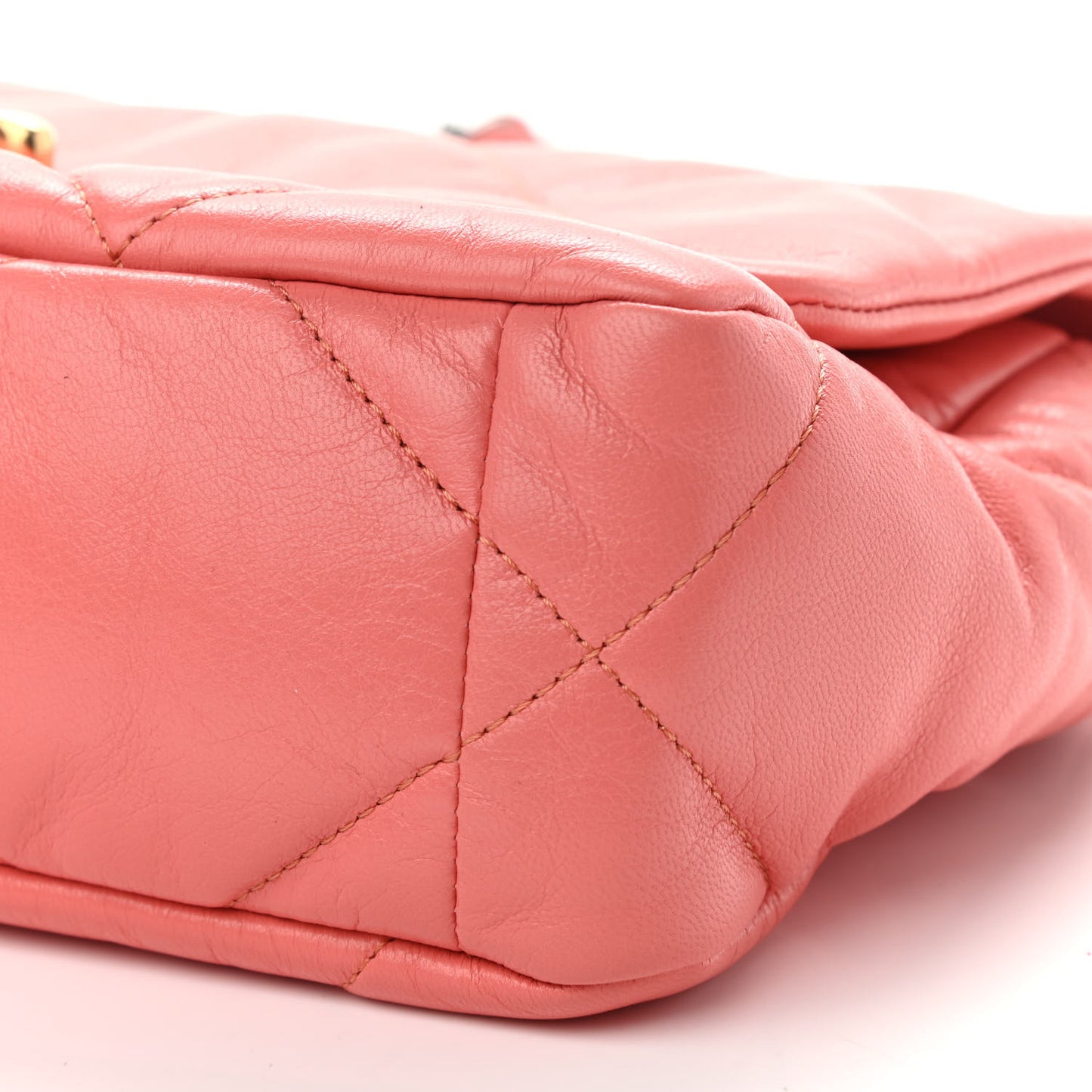 Goatskin Quilted Medium Chanel 19 Flap Pink