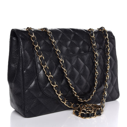 Chanel Caviar Quilted Jumbo Single Flap Black 4 of 14