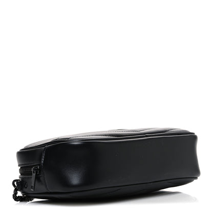 Saint Laurent Calfskin Matelasse Monochrome Monogram Mini Lou Camera Bag Black 4 of 10