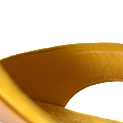 Hermes Suede Goatskin Choc Sandals 41 Yellow 6 of 8