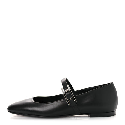 Hermes Goatskin Jane Ballet Flats 36.5 Black 1 of 11