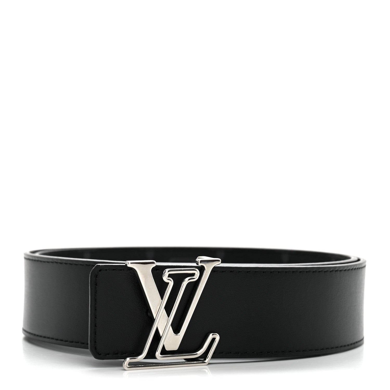 Louis Vuitton Monogram Eclipse 40mm LV Line Initiales Reversible 95 38 Belt Black 2 of 8