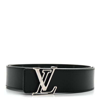 Louis Vuitton Monogram Eclipse 40mm LV Line Initiales Reversible 95 38 Belt Black 2 of 8