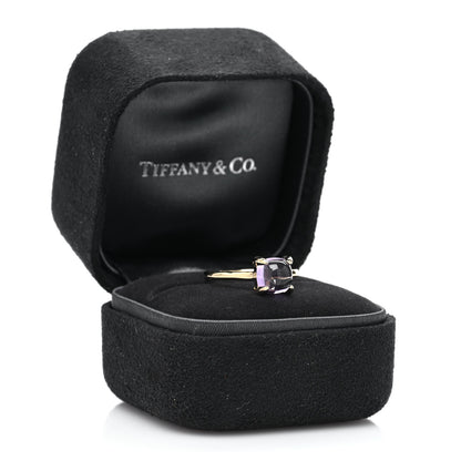 Tiffany 18K Yellow Gold Amethyst 7mm Paloma Picasso Sugar Stacks Ring 52 6 5 of 5
