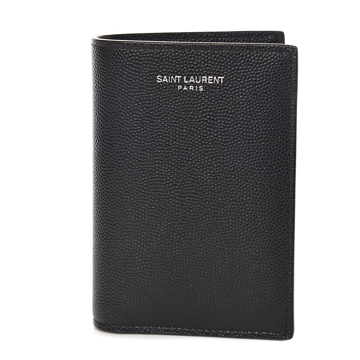 Saint Laurent Grain De Poudre Credit Card Wallet Black 1 of 6