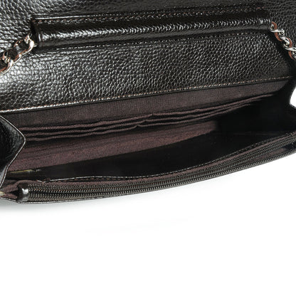 Chanel Caviar Timeless CC Wallet On Chain WOC Dark Brown 7 of 9