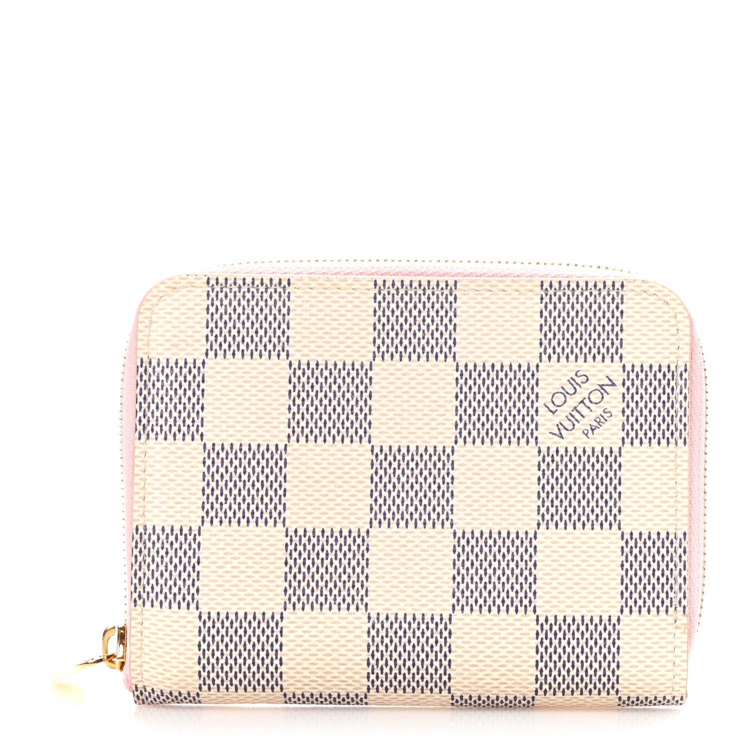 Louis Vuitton Damier Azur Zippy Coin Purse Rose Ballerine 1 of 7