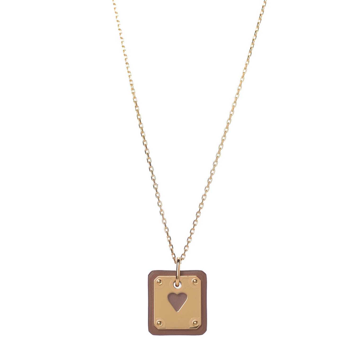 Hermes Swift As De Coeur Necklace Gold 1 of 6