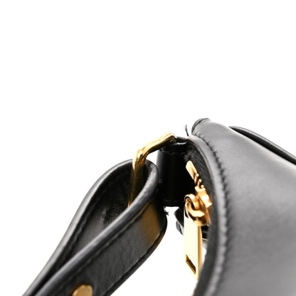 Celine Smooth Calfskin Medium Strap Ava Triomphe Shoulder Bag Black 10 of 10