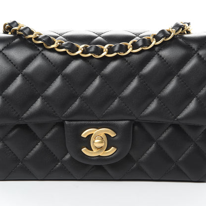 Chanel Lambskin Quilted Mini Rectangular Flap Black 8 of 12