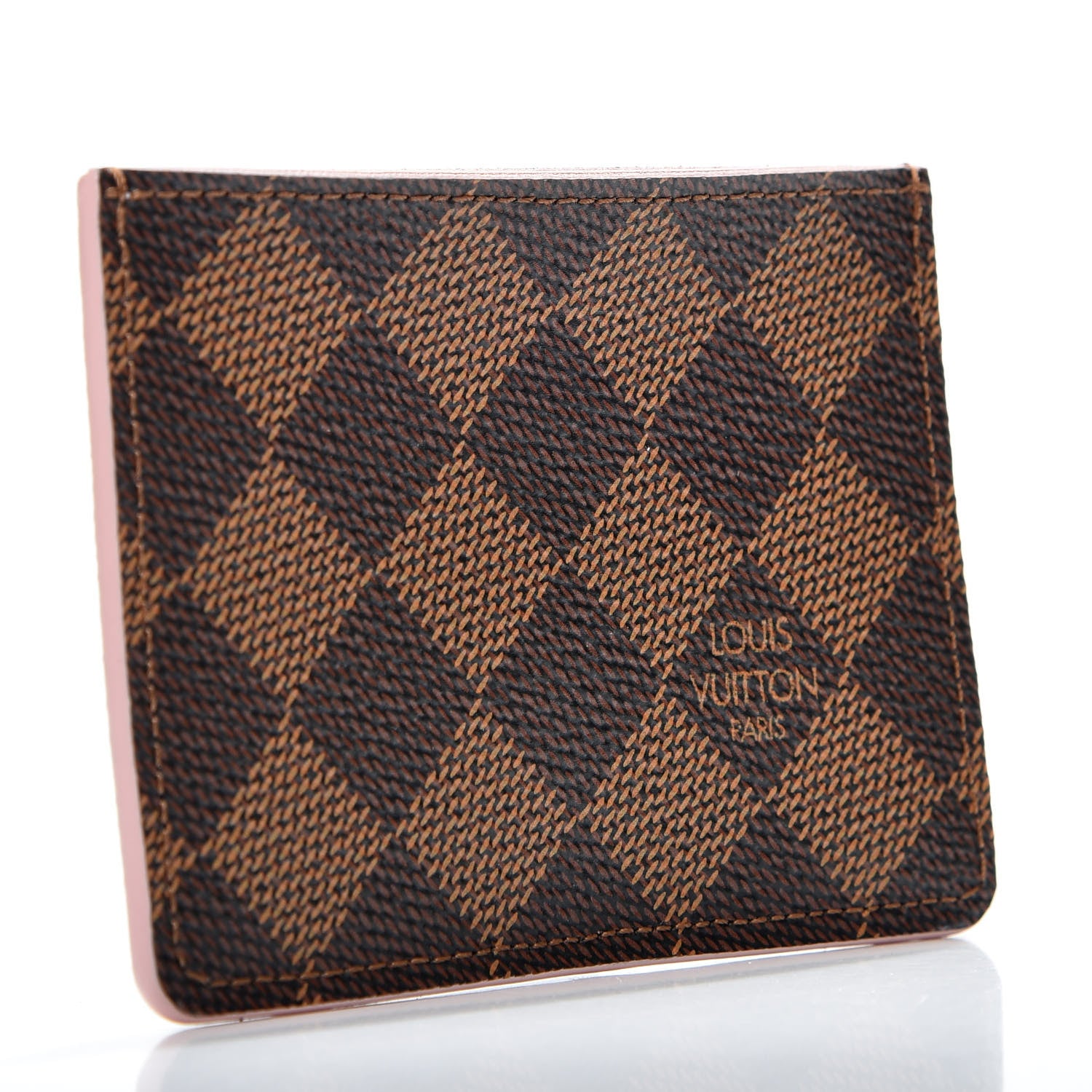 Louis Vuitton Damier Ebene Caissa Card Holder Rose Ballerine 2 of 8