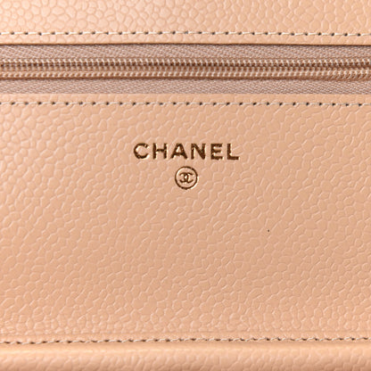 Chanel Caviar Quilted Wallet On Chain WOC Beige 6 of 11