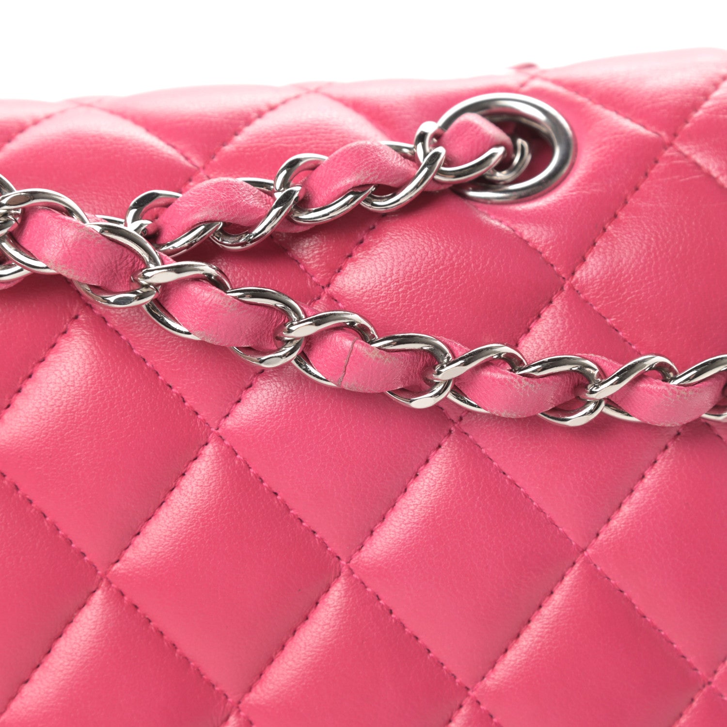 Chanel Lambskin Quilted Medium Double Flap Fuchsia 19 of 19