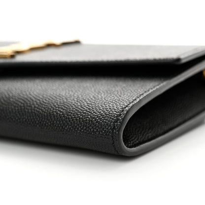 Saint Laurent Grain de Poudre Uptown Chain Wallet Black 11 of 12