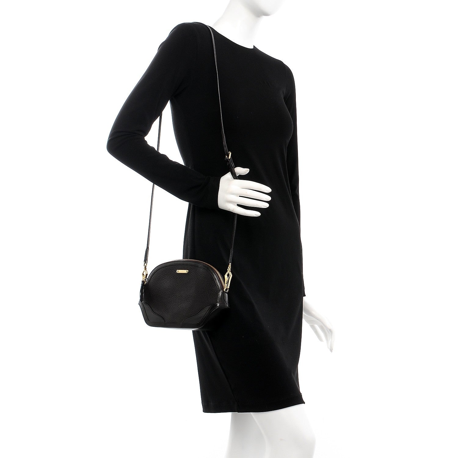 Burberry Grained Calfskin Mini Orchard Crossbody Dark Brown 2 of 11