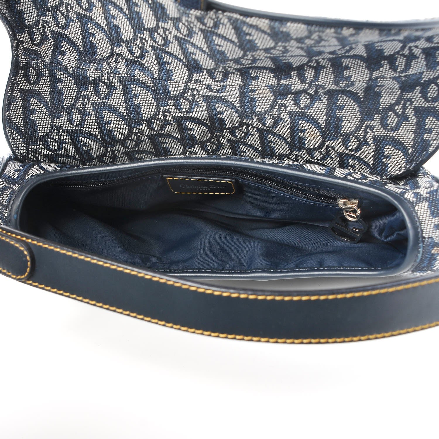 Christian Dior Monogram Saddle Bag Blue 5 of 7