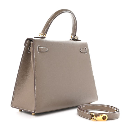 Hermes Epsom Kelly Sellier 25 Etoupe 3 of 11