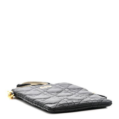 Christian Dior Supple Calfskin Cannage Caro Multifunctional Pouch Black 5 of 13