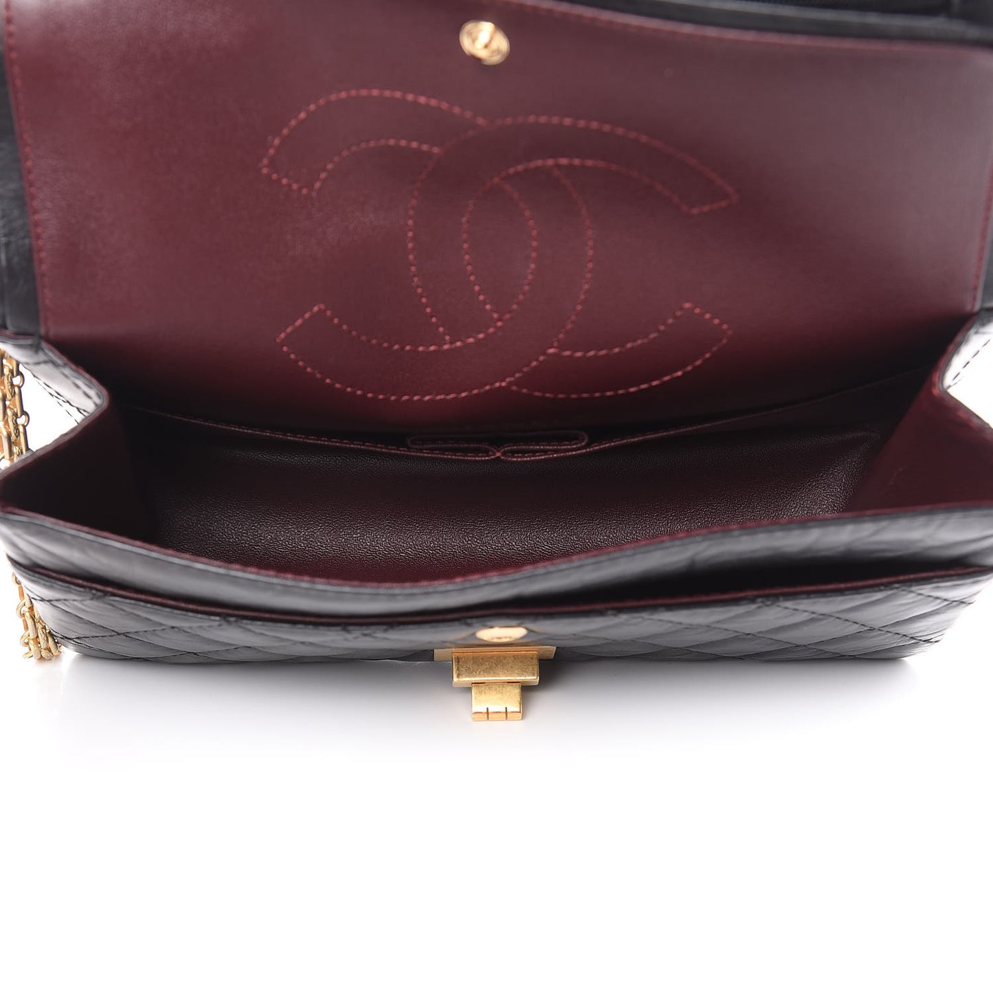 Aged Calfskin Quilted 2.55 Reissue 225 Flap Black