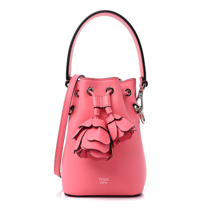 Fendi Calfskin F is Fendi 3D Flower Mini Mon Tresor Bucket Bag Pink 1 of 10