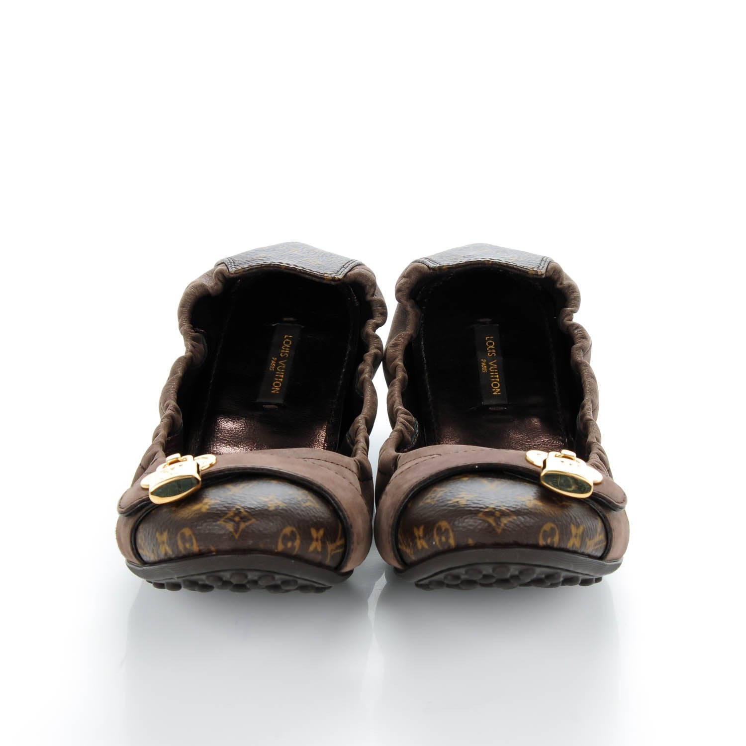 Louis Vuitton Monogram Suede Lucky Ballerina Flats 40 Brown 2 of 7