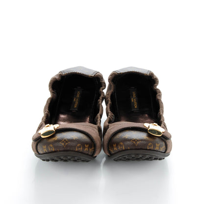 Louis Vuitton Monogram Suede Lucky Ballerina Flats 40 Brown 2 of 7