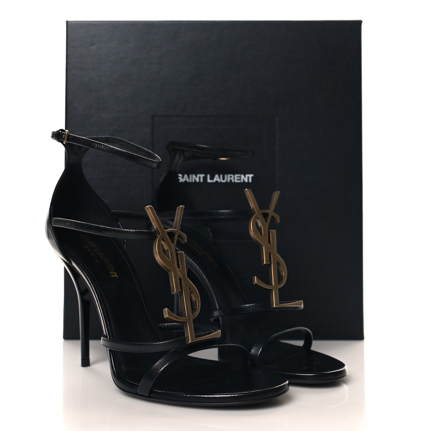 Calfskin Cassandra 100 Sandals 39 Black