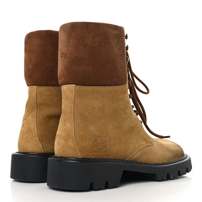 Loewe Suede Mens Sierra Combat Boots 40 Tobacco Brown 5 of 8
