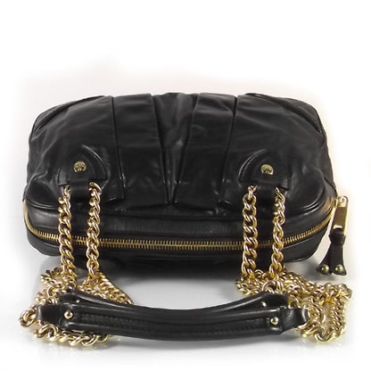 Marc Jacobs Leather Pleated Little Gordon Shoulder Bag Black 4 of 9