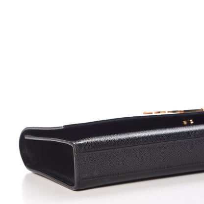 Saint Laurent Grain De Poudre Monogram Cassandre Clutch Black 8 of 13