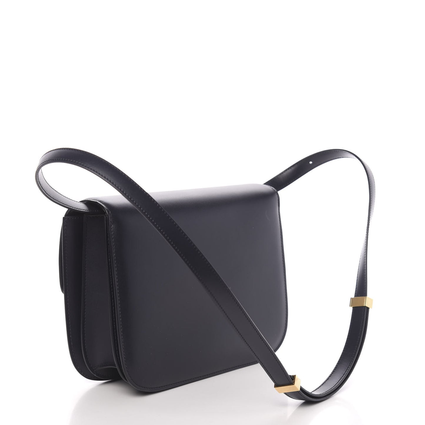 Box Calfskin Medium Classic Box Flap Bag Navy