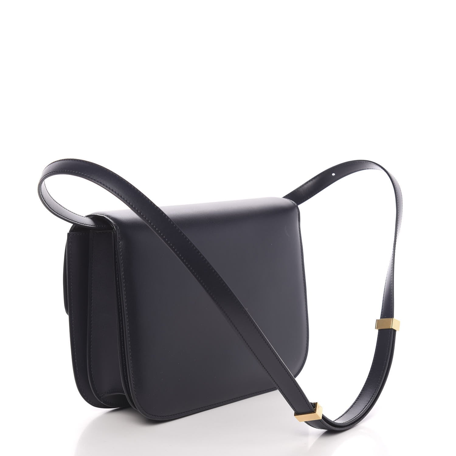 Celine Box Calfskin Medium Classic Box Flap Bag Navy 4 of 13