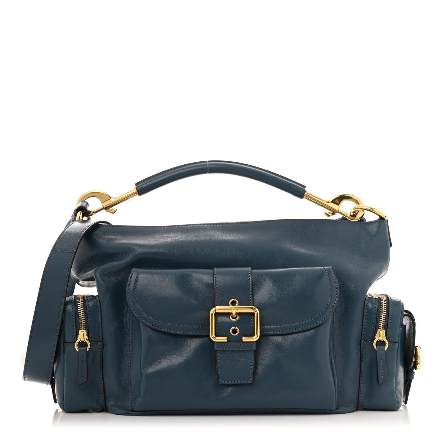 Shiny Buffalo Medium Double Carry Camera Bag Tapestry Blue