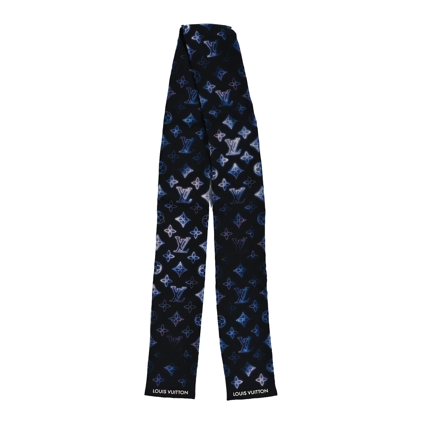 Silk Monogram Flight Mode Bandeau Blue