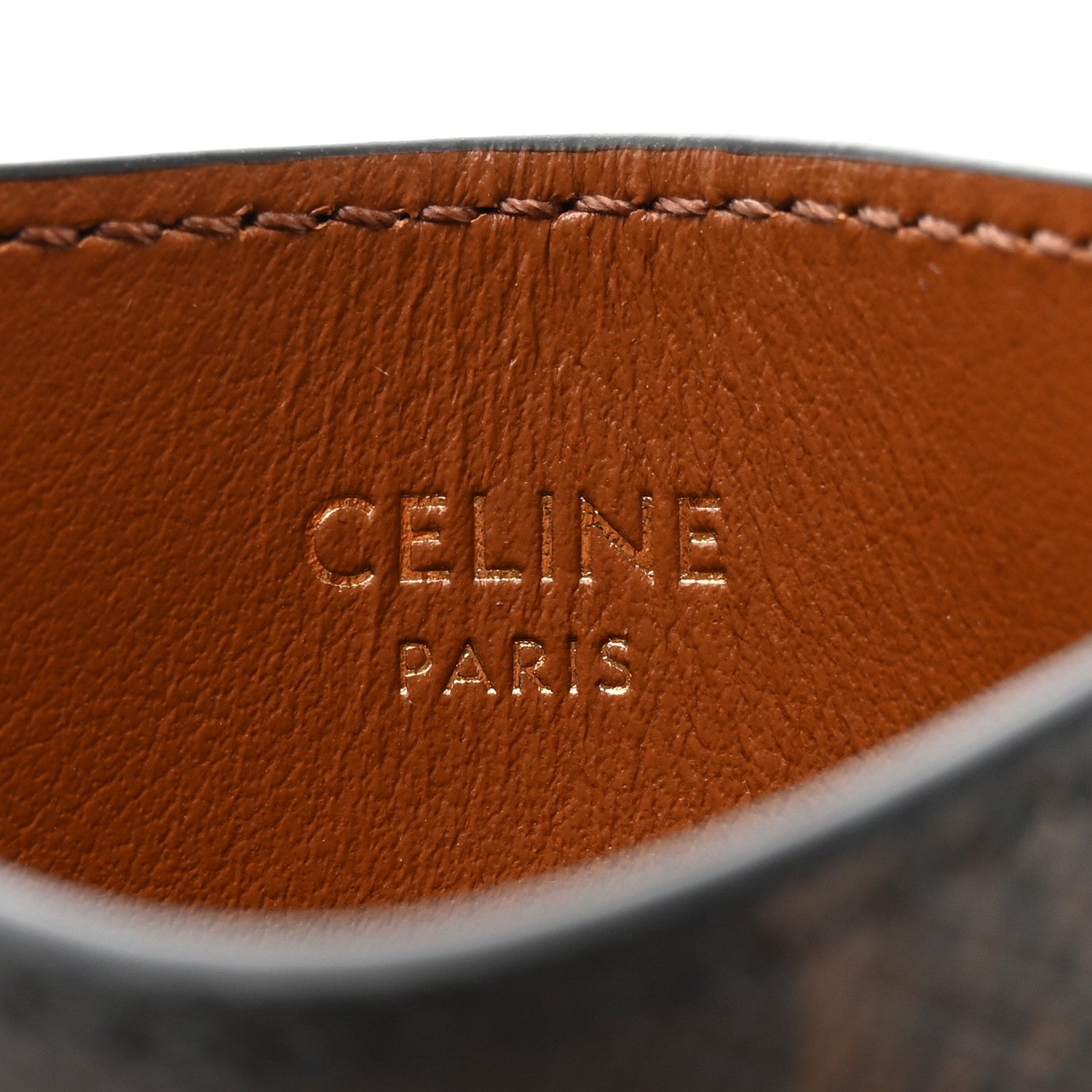 Celine Triomphe Canvas Triomphe Card Holder Tan 6 of 8