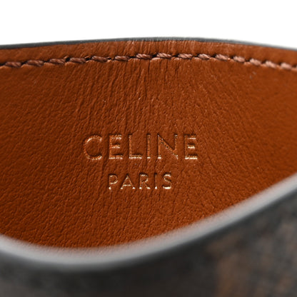 Celine Triomphe Canvas Triomphe Card Holder Tan 6 of 8